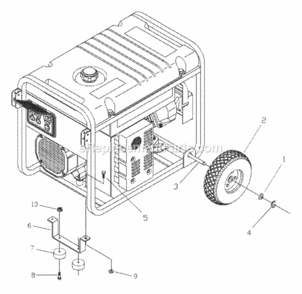 Wheel_Kit Diagram and Parts List for 1799-0  Briggs and Stratton Generator